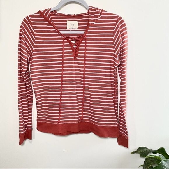 T. LA Anthropologie striped lightweight pullover - Picture 1 of 6